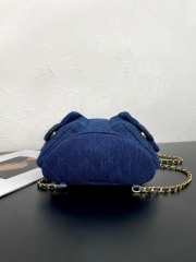 Uubags Chanel 25C blue denim backpack 18x9x24cm - 5