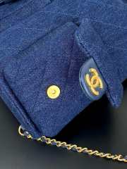 Uubags Chanel 25C blue denim backpack 18x9x24cm - 2