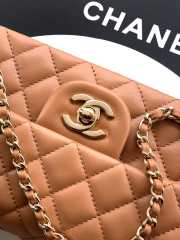 Uubags Chanel Mini Top Handle Flap Bag with Bow Charm Brown Quilted Leather & Gold-Tone Metal 20x13x9cm - 4