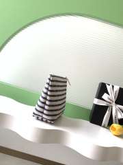 Uubags Chanel Medium Zipped Case Printed Fabric & Gold-Tone Metal In Blue/White 16.5x26x9cm - 4