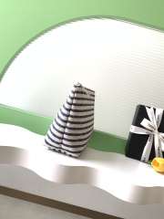 Uubags Chanel Large Zipped Case Printed Fabric & Gold-Tone Metal In Blue/White 19.6x33.7x12cm - 2