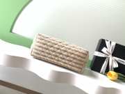 Uubags Chanel Large Zipped Case Printed Fabric & Gold-Tone Metal In Light Beige /Dark Beige 19.6x33.7x12cm - 3