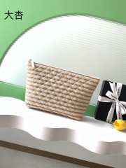 Uubags Chanel Large Zipped Case Printed Fabric & Gold-Tone Metal In Light Beige /Dark Beige 19.6x33.7x12cm - 1