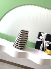 Uubags Chanel Medium Zipped Case Printed Fabric & Gold-Tone Metal In Light Beige /Black 16.5x26x9cm - 5