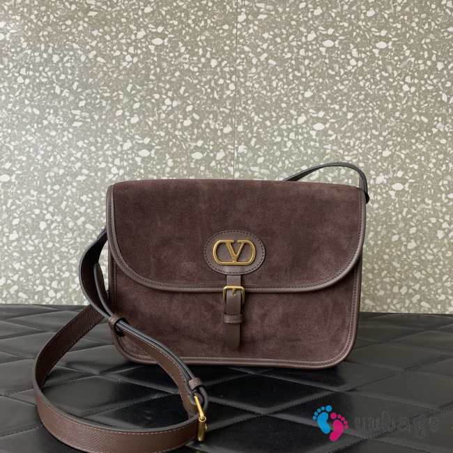 Uubags Valentino Garavani Antibes Suede Shoulder Bag Moor's head 20.5x26.5x6.5cm - 1