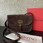 Uubags Valentino Garavani Antibes Suede Shoulder Bag Moor's head 20.5x26.5x6.5cm - 4