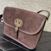 Uubags Valentino Garavani Antibes Suede Shoulder Bag Moor's head 20.5x26.5x6.5cm - 3