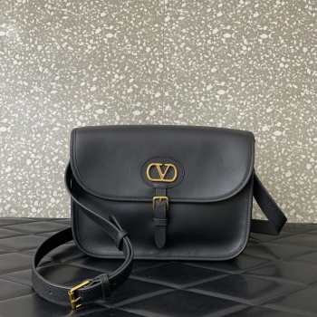 Uubags Valentino Garavani Antibes Calfskin Shoulder Bag Black 20.5x26.5x6.5cm
