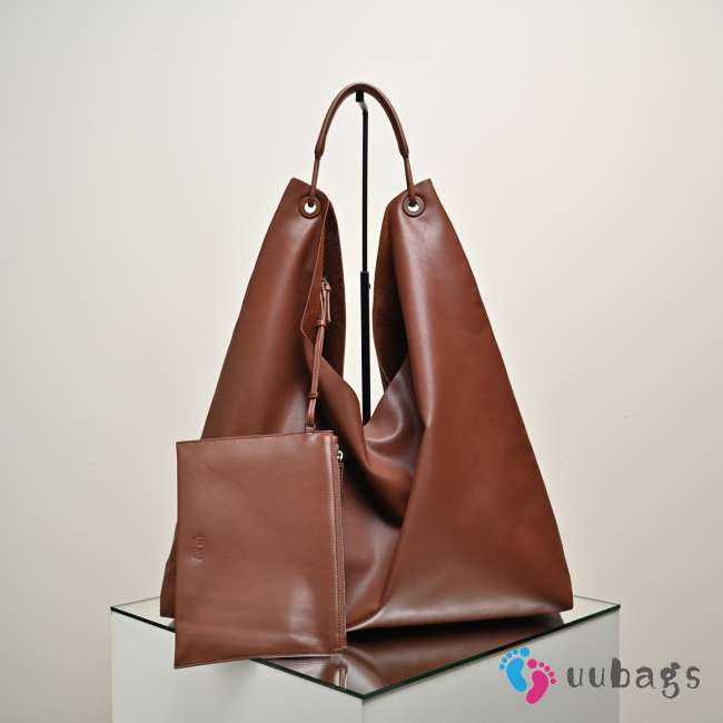Uubags Large The Row Beige Bindle 3 Tote Bag In Cuir 43x10x49cm - 1