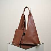 Uubags Large The Row Beige Bindle 3 Tote Bag In Cuir 43x10x49cm - 3