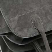 Uubags The Row Small Soft Margaux 10 Bag In Dark Grey Suede 25.5x18x19cm - 2