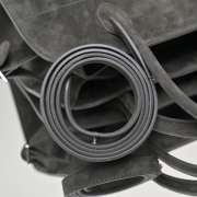 Uubags The Row Large Soft Margaux 15 Bag In Dark Grey Suede 38x28x23cm - 2