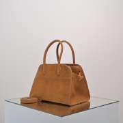 Uubags The Row Small Soft Margaux 10 Bag In Cuir Suede 25.5x18x19cm - 5