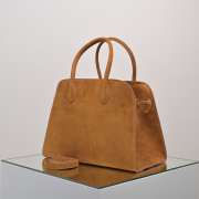Uubags The Row Medium Soft Margaux 12 Bag In Cuir Suede 30.5x23x19cm - 4
