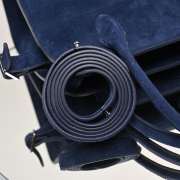 Uubags The Row Small Soft Margaux 10 Bag In Navy Blue Suede 25.5x18x19cm - 2