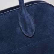 Uubags The Row Large Soft Margaux 15 Bag In Navy Blue Suede 38x28x23cm - 3