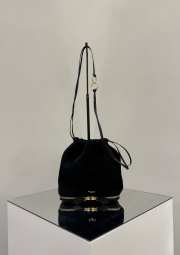 Uubags Alaïa Le Pochon Suede Shoulder Bag In Black 19x23x10cm - 1