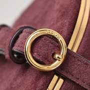 Uubags Alaïa Burgundy La Canette Small Suede Shoulder Bag 13x16x13cm - 4