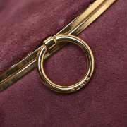 Uubags Alaïa Burgundy La Canette Small Suede Shoulder Bag 13x16x13cm - 6