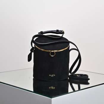 Uubags Alaïa Black La Canette Small Suede Shoulder Bag 13x16x13cm