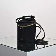 Uubags Alaïa Black La Canette Small Suede Shoulder Bag 13x16x13cm - 5