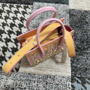 Uubags Louboutin Paloma mini top handle bag grained calf leather and spikes Loubinthesky 14.5x23x6cm - 2