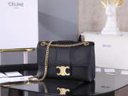 Uubags Celine Victoire Bag In Supple Calfskin Black with Gold Metal 25x15x8cm (H) - 1