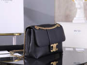 Uubags Celine Victoire Bag In Supple Calfskin Black with Gold Metal 25x15x8cm (H) - 5