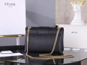 Uubags Celine Victoire Bag In Supple Calfskin Black with Gold Metal 25x15x8cm (H) - 2
