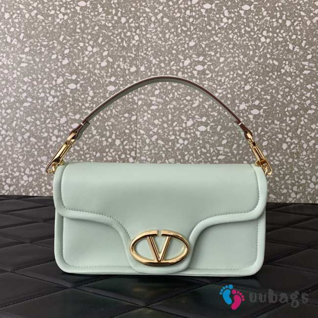 Uubags Valentino Garavani Medium Red Vlogo 1960 Nappa Leather Shoulder Bag In Light Blue 26x13x9cm  - 1