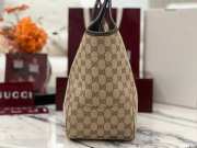 Uubags Gucci Mercato medium tote bag in sand and brown GG canvas 35x28x15cm - 3