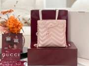 Uubags Gucci GG Marmont nano bucket bag in pink leather 16x17x6.5cm - 1