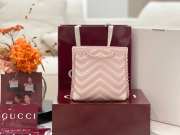 Uubags Gucci GG Marmont nano bucket bag in pink leather 16x17x6.5cm - 6