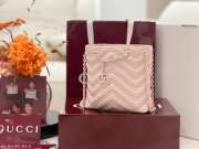 Uubags Gucci GG Marmont nano bucket bag in pink leather 16x17x6.5cm - 2