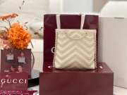 Uubags Gucci GG Marmont nano bucket bag in white leather 16x17x6.5cm - 6