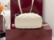 Uubags Gucci GG Marmont nano bucket bag in white leather 16x17x6.5cm - 3