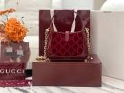 Uubags Gucci Jackie 1961 crystals mini bag in rosso ancora red velvet with GG crystal 19x13x3cm - 6
