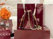 Uubags Gucci Diana crystals small tote bag in Rosso Ancora red velvet with GG crystal 20x15.5x10cm - 6