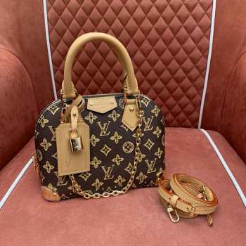 Uubags Louis Vuitton M28105 Alma Trunk BB Monogram Origine Ebène 22x19x11cm