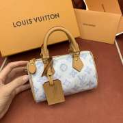 Uubags Louis Vuitton M28323 Nano Speedy Bag In Blue Courrier 16x10x7.5cm - 6
