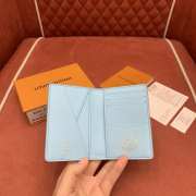 Uubags Louis Vuitton M28045 Pocket Organizer Wallet In Blueberry 7.5x11.1x1cm - 3