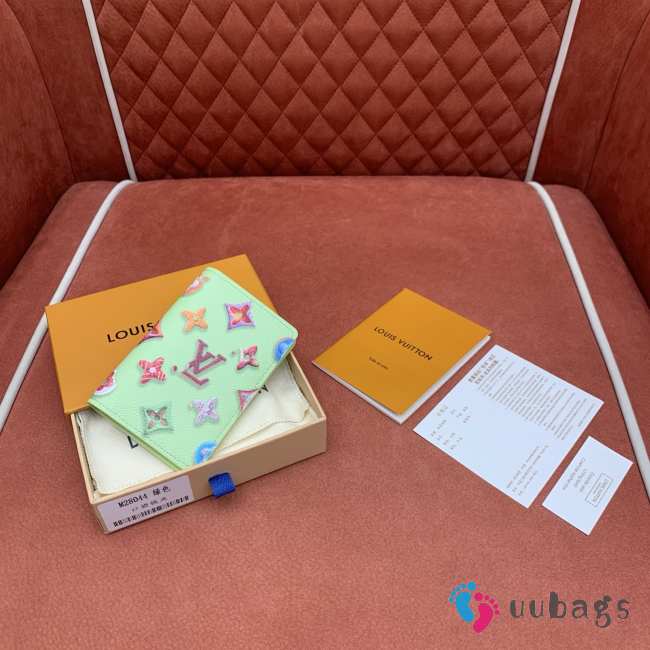 Uubags Louis Vuitton M28044 Pocket Organizer Wallet In Pistachio Green 7.5x11.1x1cm - 1