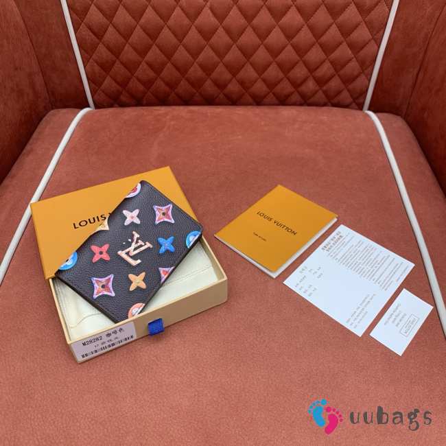 Uubags Louis Vuitton M28282 Pocket Organizer Wallet In Chocolate Brown 7.5x11.1x1cm - 1