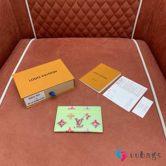 Uubags Louis Vuitton M28046 Bosch Card Holder In Pistachio Green 11x7x1.5cm - 1
