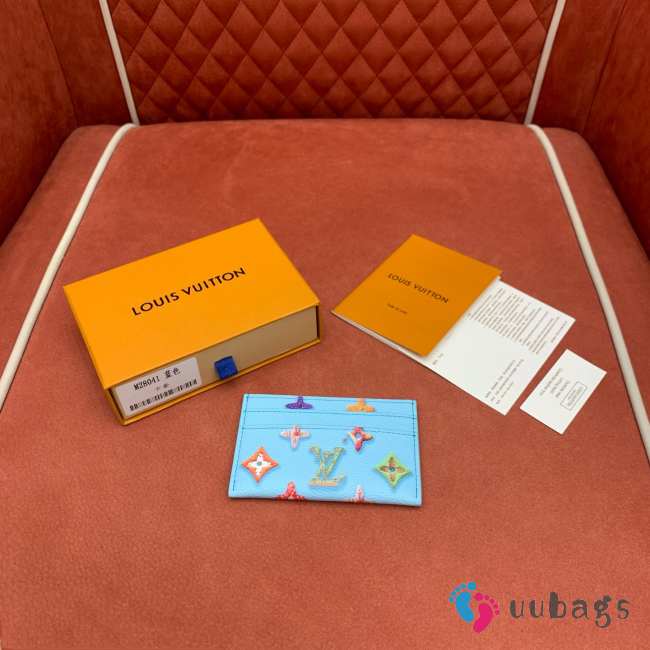 Uubags Louis Vuitton M28045 Bosch Card Holder In Blueberry 11x7x1.5cm - 1