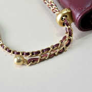 Uubags Chanel AP2290 mini bag in burgundy with gold hardware 12.5x9.5x3.5cm - 4