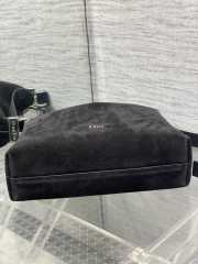 Uubags Dior Hobo Bag in Black Suede & Smooth Calfskin With Silver Hardware 28x24x8cm - 6