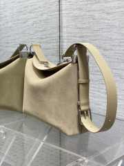 Uubags Dior Hobo Bag in Beige Suede & Smooth Calfskin With Silver Hardware 28x24x8cm - 4