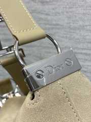 Uubags Dior Hobo Bag in Beige Suede & Smooth Calfskin With Silver Hardware 28x24x8cm - 5