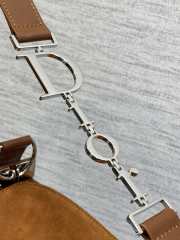 Uubags Dior Hobo Bag in Tan Suede & Smooth Calfskin With Silver Hardware 28x24x8cm - 2
